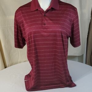 Greg Norman Collection Play Dry Moisture Wicking Burgundy Golf Polo Shirt Sz XXL